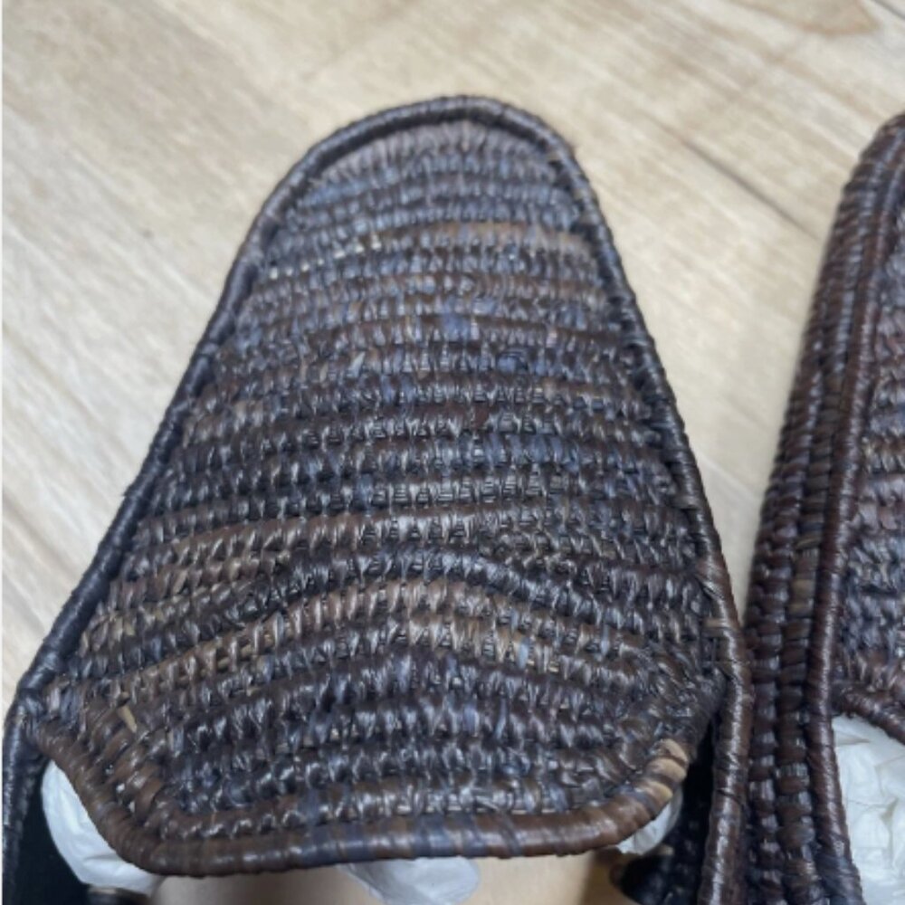 Emma Hope Woven Leather Loafers Brown Italy Women’s Size 7 Flat Comfort Shoe - Picture 8 of 11